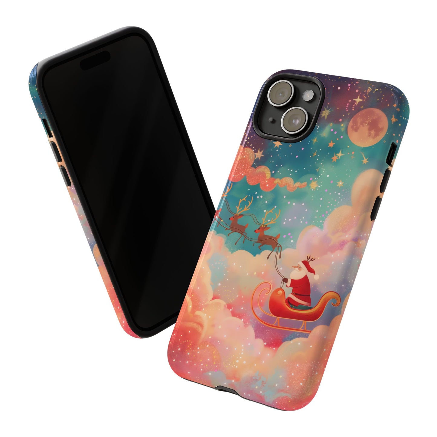 Starlit Santa Sky – Tough Glossy iPhone Case