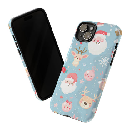 Pastel Santa Joy – Tough Glossy iPhone Case