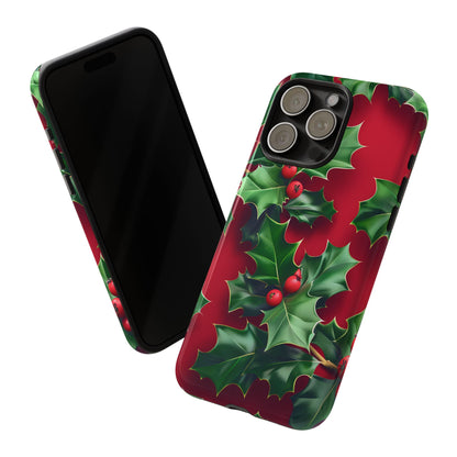 Holly Berry Bloom – Tough Glossy iPhone Case