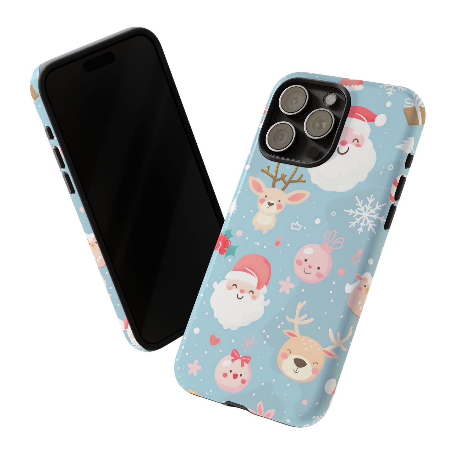Pastel Santa Joy – Tough Glossy iPhone Case