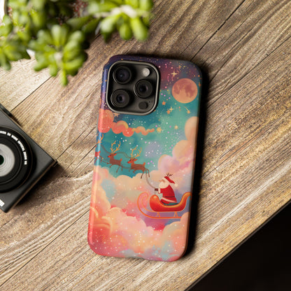 Starlit Santa Sky – Tough Glossy iPhone Case