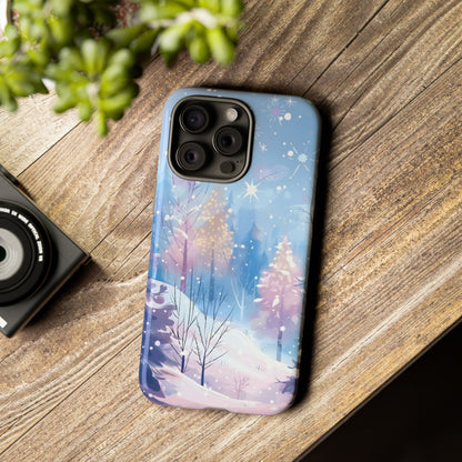 Frosted Winter Forest – Tough Glossy iPhone Case