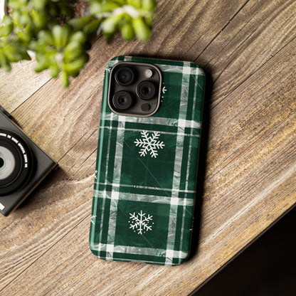Frosted Tartan – Tough Glossy iPhone Case