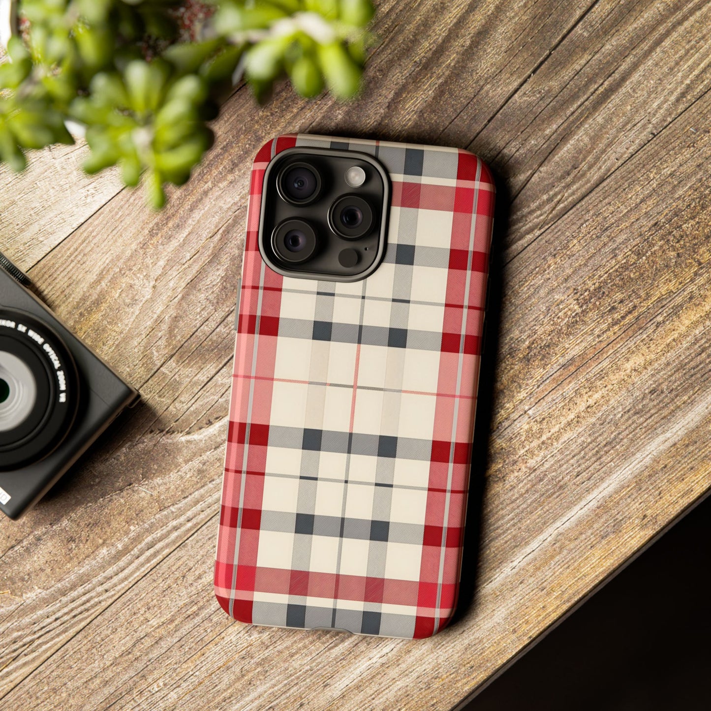 Winter Tartan Classic – Tough Glossy iPhone Case