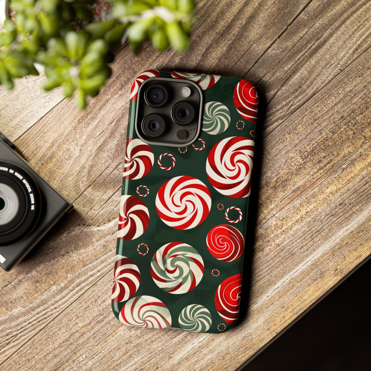 Peppermint Swirl Burst – Tough Glossy iPhone Case
