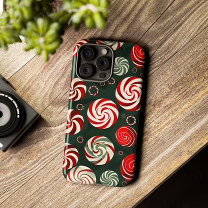 Peppermint Swirl Burst – Tough Glossy iPhone Case