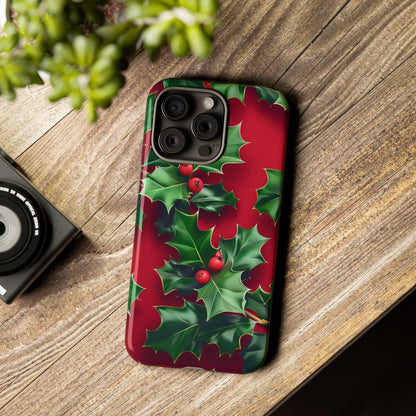 Holly Berry Bloom – Tough Glossy iPhone Case