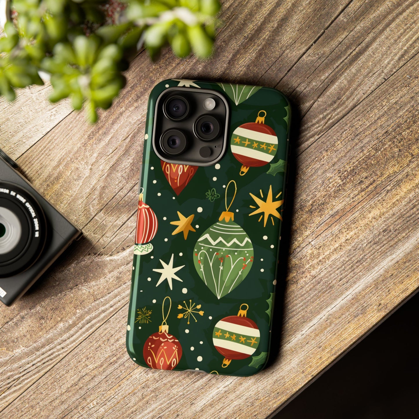 Evergreen Ornament Magic – Tough Glossy iPhone Case