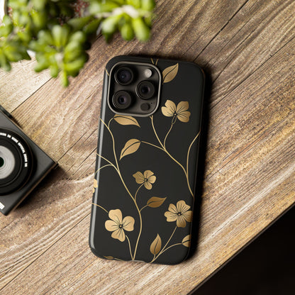 Golden Elegance – Tough Glossy iPhone Case