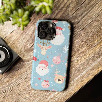 Pastel Santa Joy – Tough Glossy iPhone Case