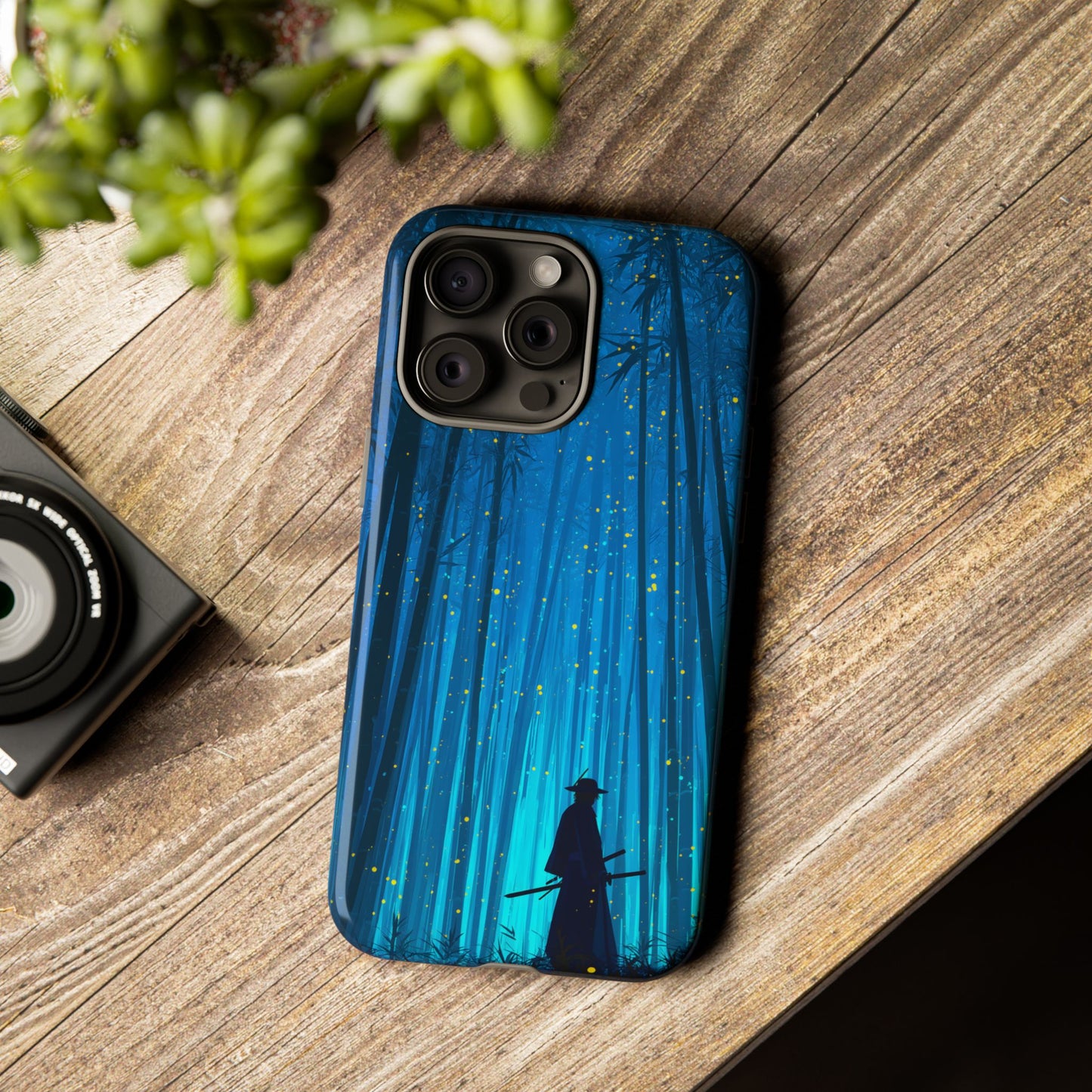 Shadowed Bamboo Sentinel – Tough Glossy iPhone Case