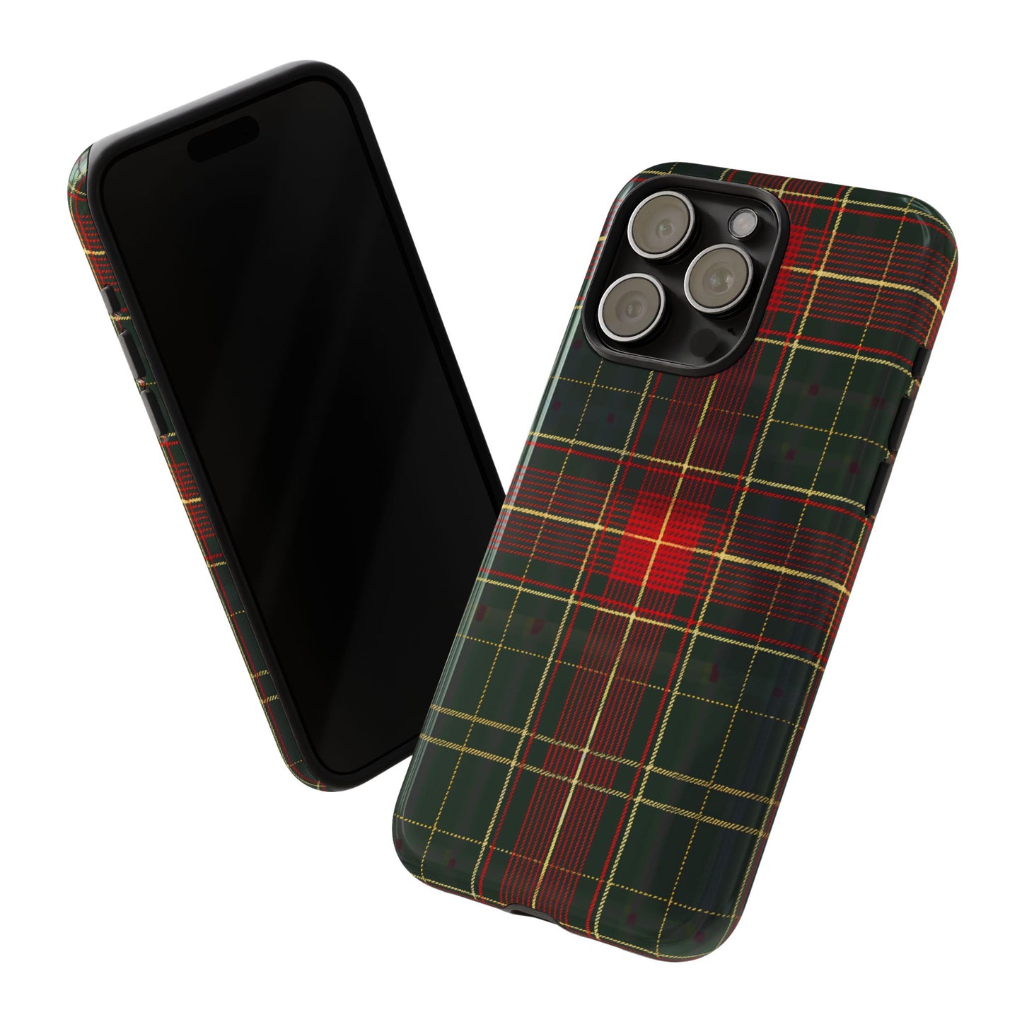 Classic Christmas Tartan – Tough Glossy iPhone Case