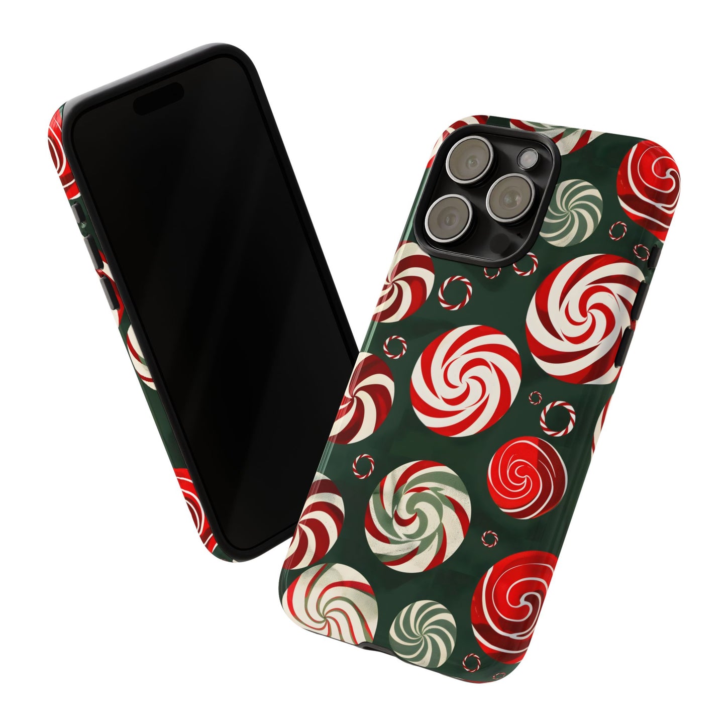 Peppermint Swirl Burst – Tough Glossy iPhone Case