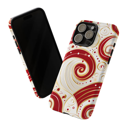 Golden Candy Swirl – Tough Glossy iPhone Case