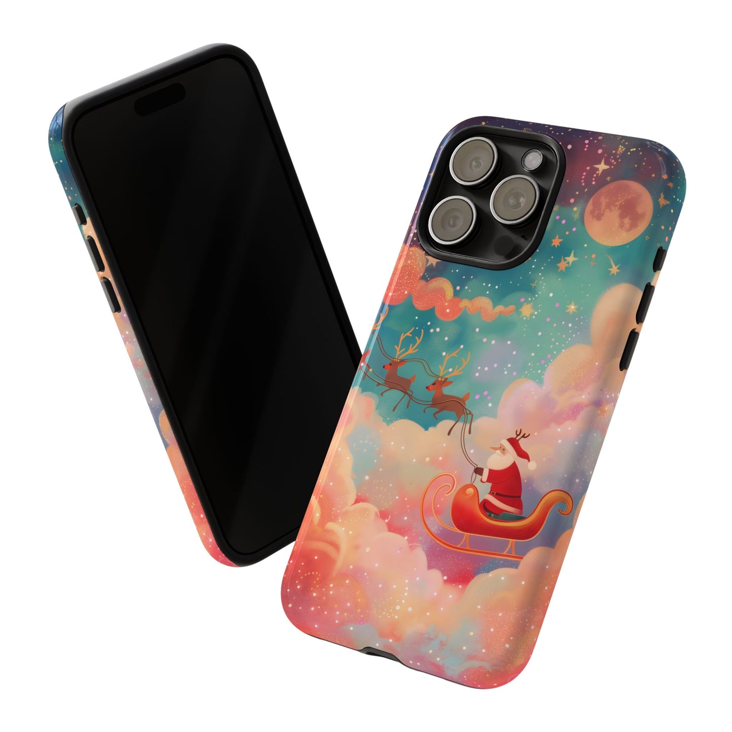 Starlit Santa Sky – Tough Glossy iPhone Case