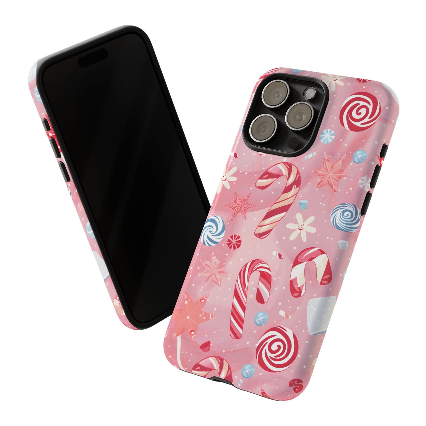 Candy Cane Swirl – Tough Glossy iPhone Case