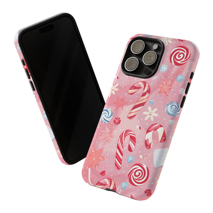Candy Cane Swirl – Tough Glossy iPhone Case