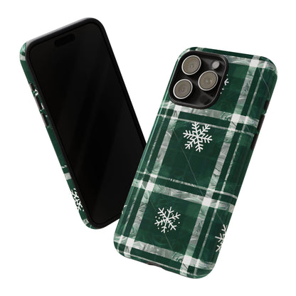 Frosted Tartan – Tough Glossy iPhone Case