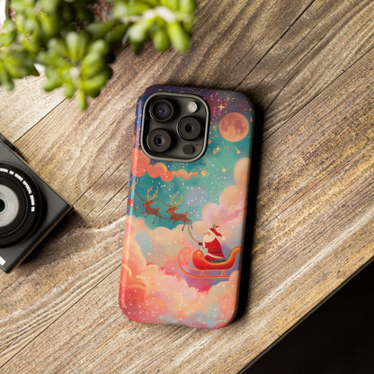 Starlit Santa Sky – Tough Glossy iPhone Case