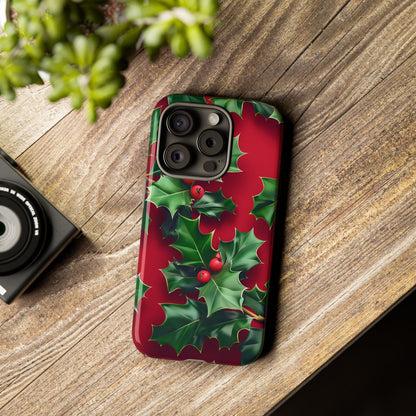 Holly Berry Bloom – Tough Glossy iPhone Case