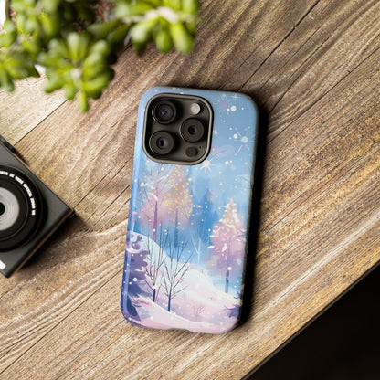 Frosted Winter Forest – Tough Glossy iPhone Case