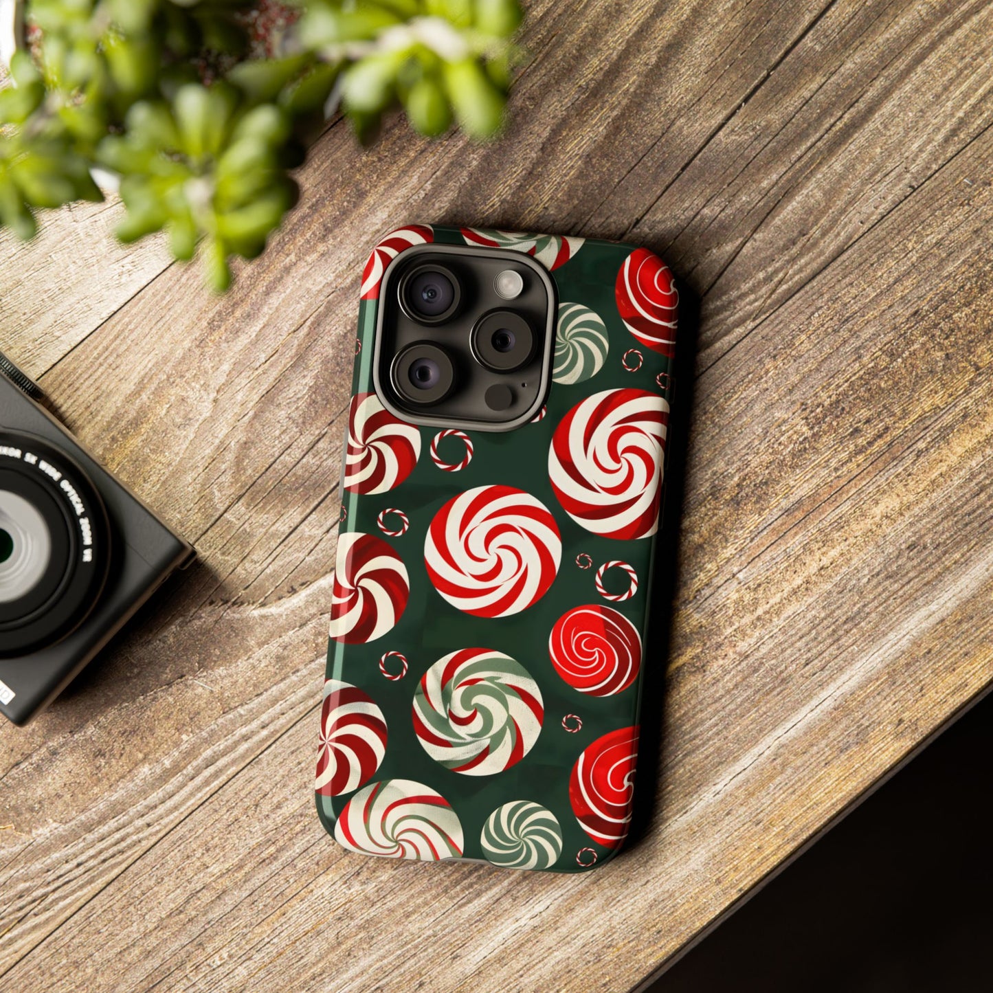 Peppermint Swirl Burst – Tough Glossy iPhone Case