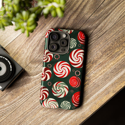 Peppermint Swirl Burst – Tough Glossy iPhone Case