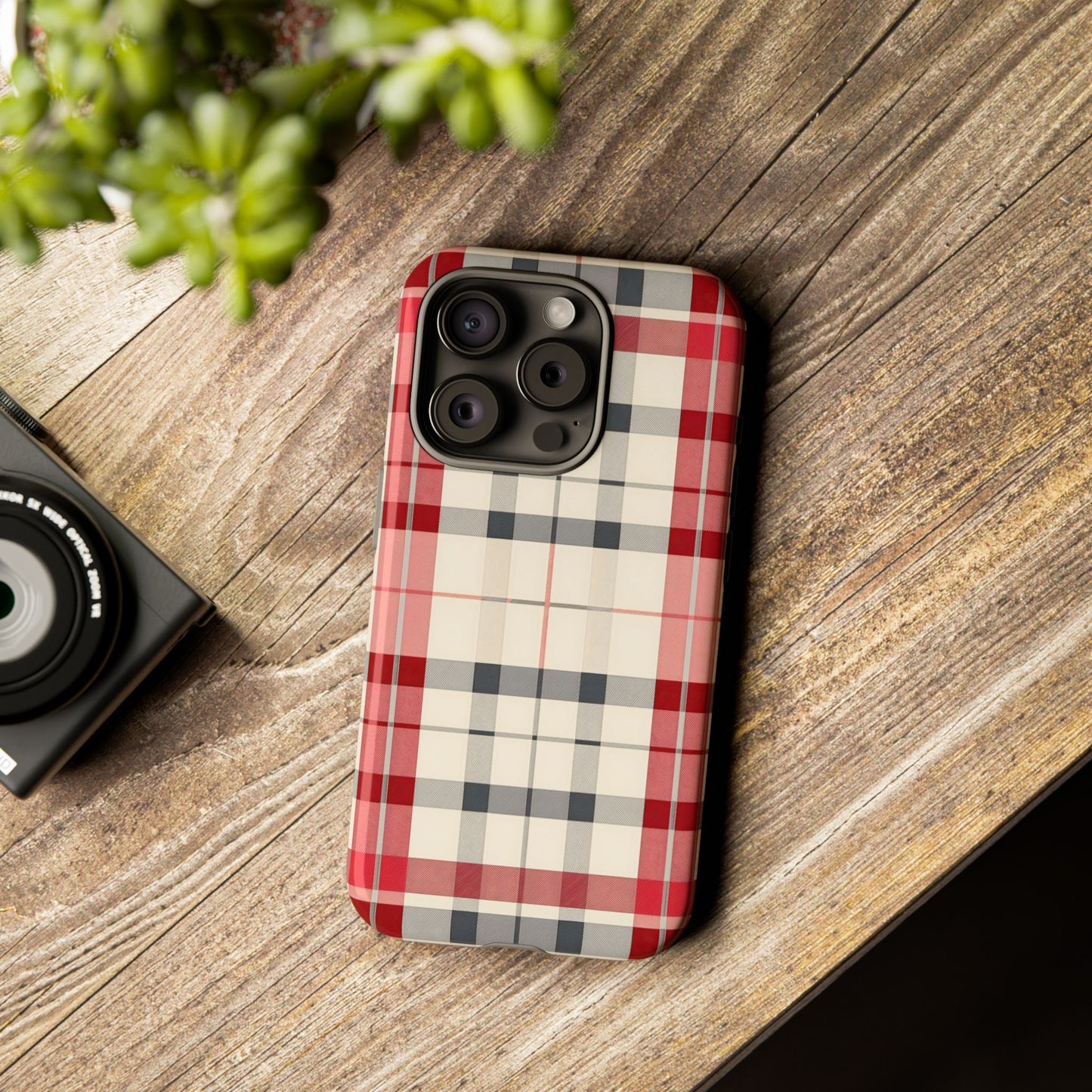 Winter Tartan Classic – Tough Glossy iPhone Case