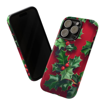 Holly Berry Bloom – Tough Glossy iPhone Case
