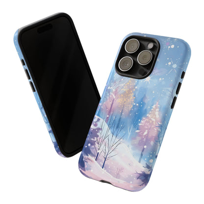 Frosted Winter Forest – Tough Glossy iPhone Case