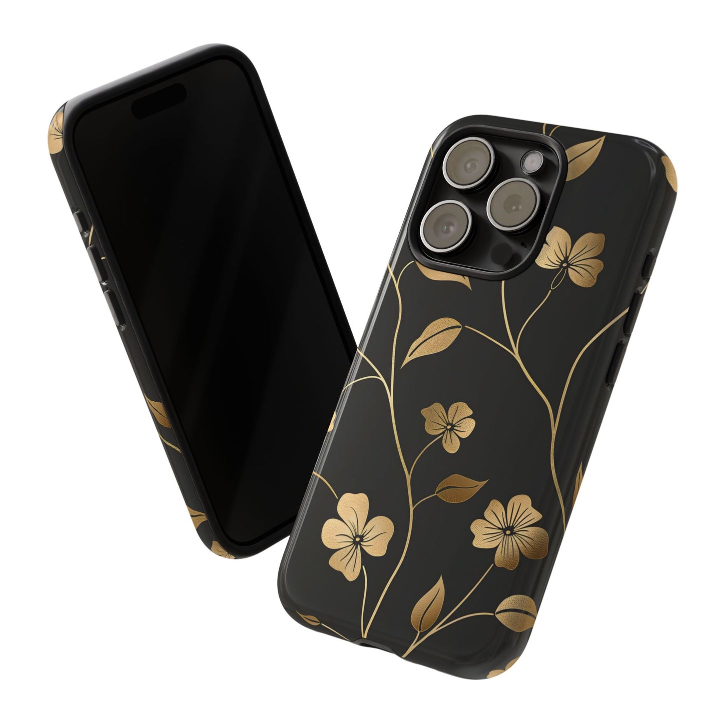Golden Elegance – Tough Glossy iPhone Case