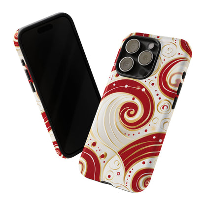 Golden Candy Swirl – Tough Glossy iPhone Case