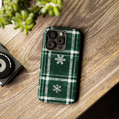 Frosted Tartan – Tough Glossy iPhone Case