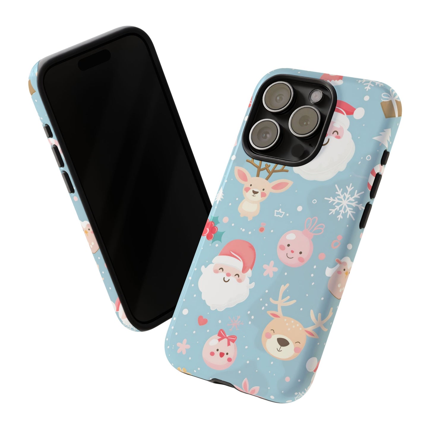 Pastel Santa Joy – Tough Glossy iPhone Case