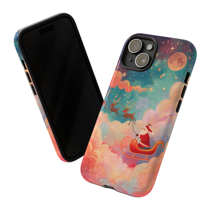 Starlit Santa Sky – Tough Glossy iPhone Case