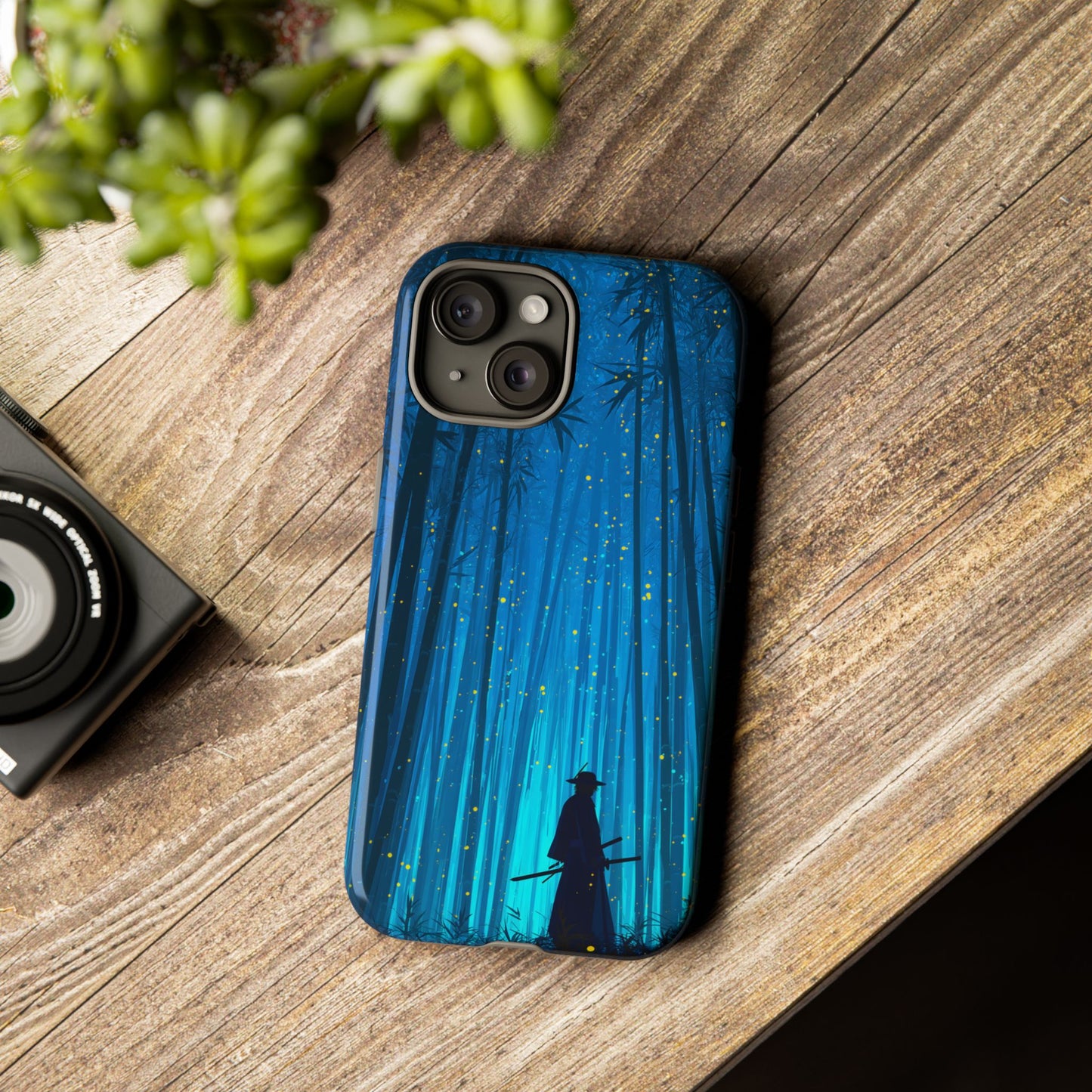 Shadowed Bamboo Sentinel – Tough Glossy iPhone Case