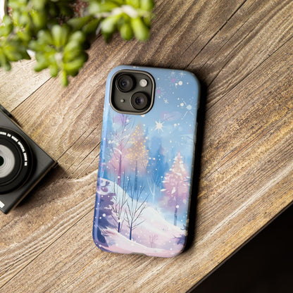 Frosted Winter Forest – Tough Glossy iPhone Case