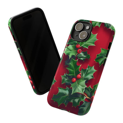 Holly Berry Bloom – Tough Glossy iPhone Case