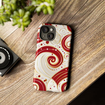 Golden Candy Swirl – Tough Glossy iPhone Case