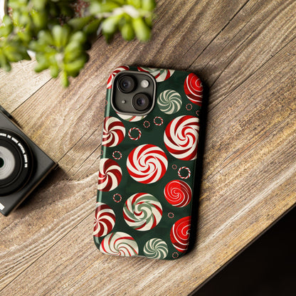 Peppermint Swirl Burst – Tough Glossy iPhone Case