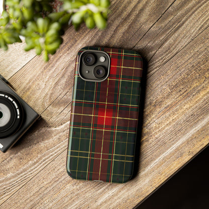 Classic Christmas Tartan – Tough Glossy iPhone Case