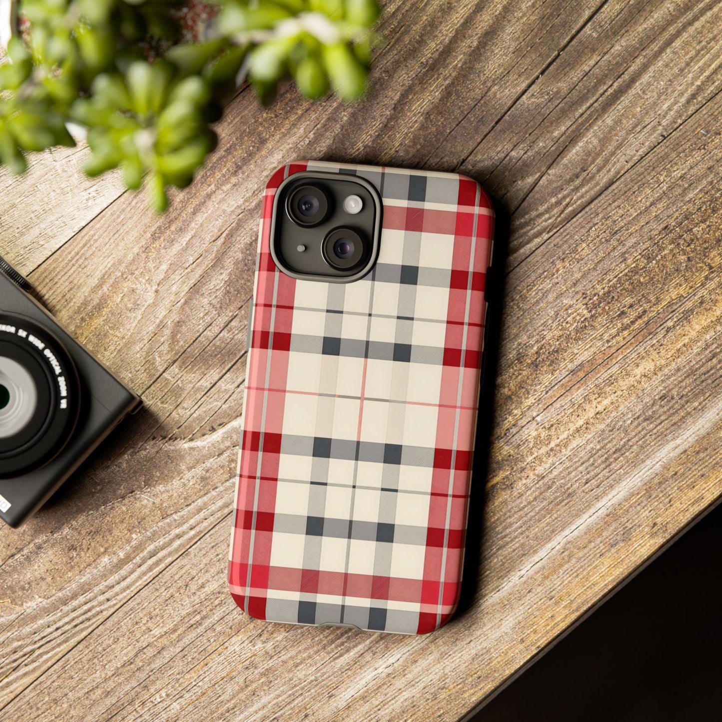 Winter Tartan Classic – Tough Glossy iPhone Case