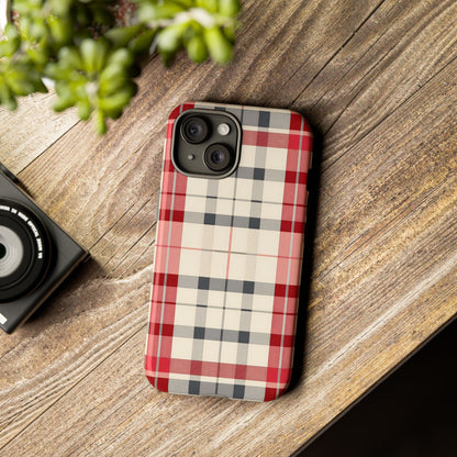Winter Tartan Classic – Tough Glossy iPhone Case