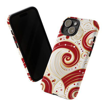 Golden Candy Swirl – Tough Glossy iPhone Case