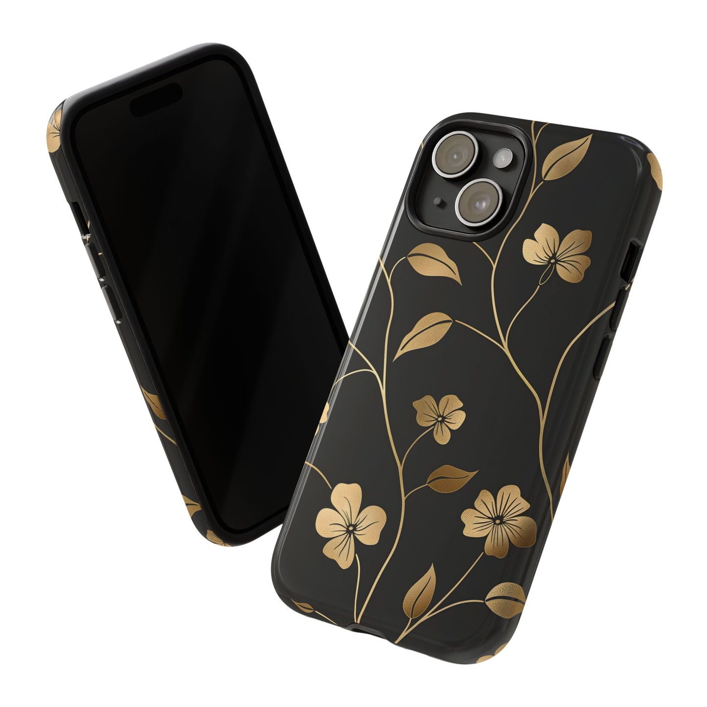 Golden Elegance – Tough Glossy iPhone Case