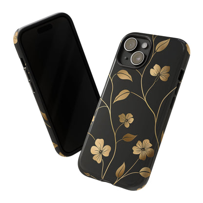 Golden Elegance – Tough Glossy iPhone Case