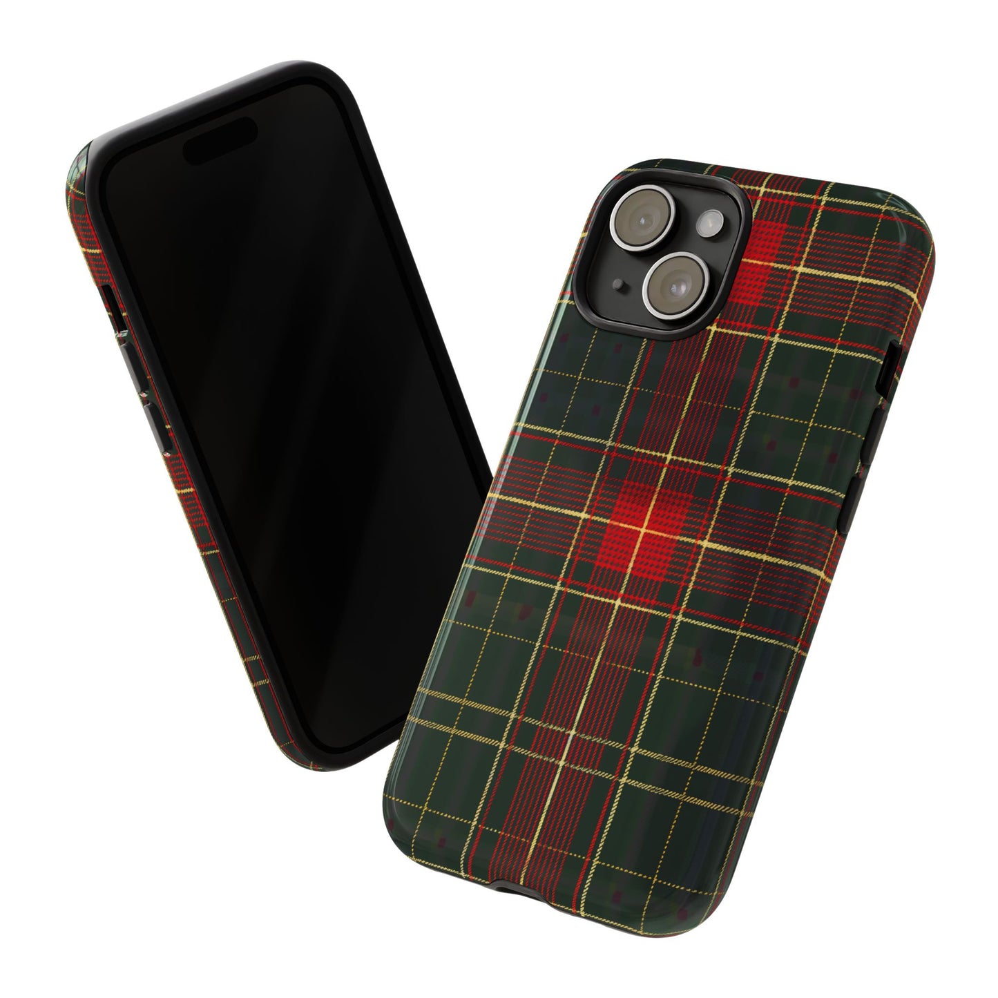 Classic Christmas Tartan – Tough Glossy iPhone Case
