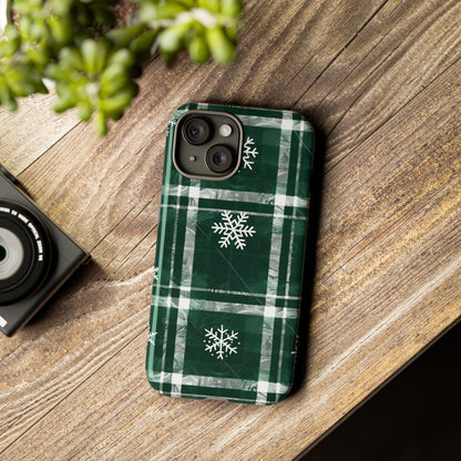 Frosted Tartan – Tough Glossy iPhone Case