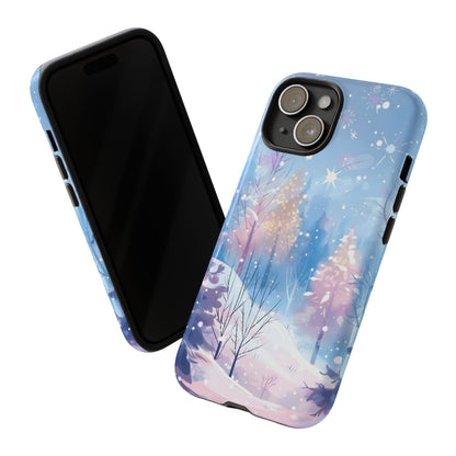 Frosted Winter Forest – Tough Glossy iPhone Case