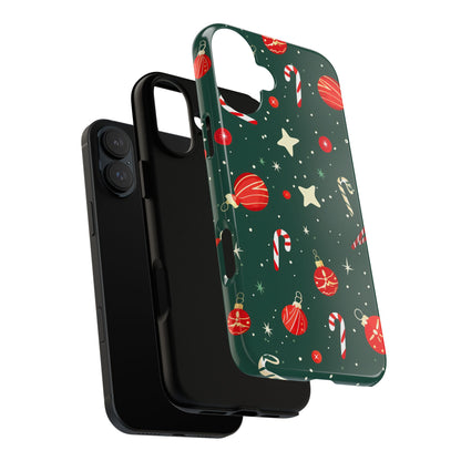 Festive Ornament Scatter – Tough Glossy iPhone Case